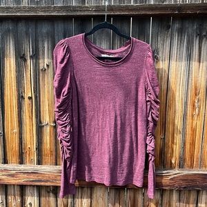 We The Free rouched sleeve shirt